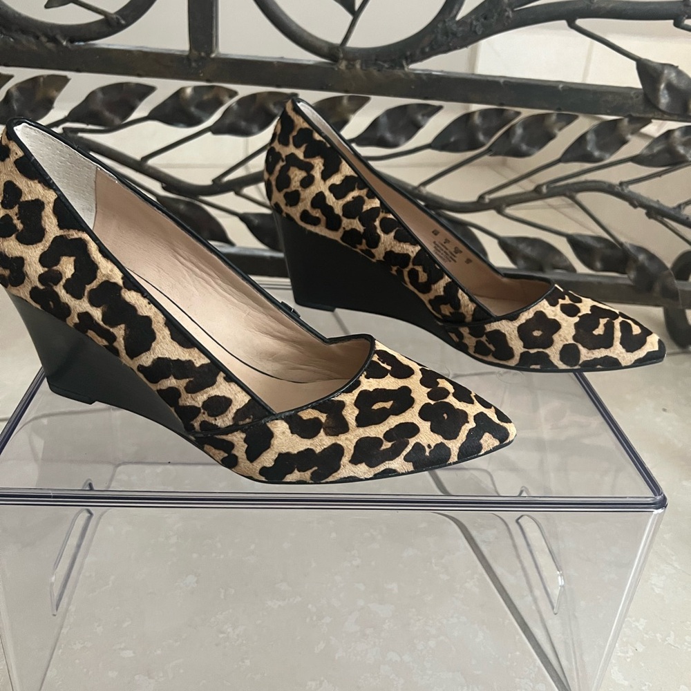 Franco Sarto Leopard Print Wedges